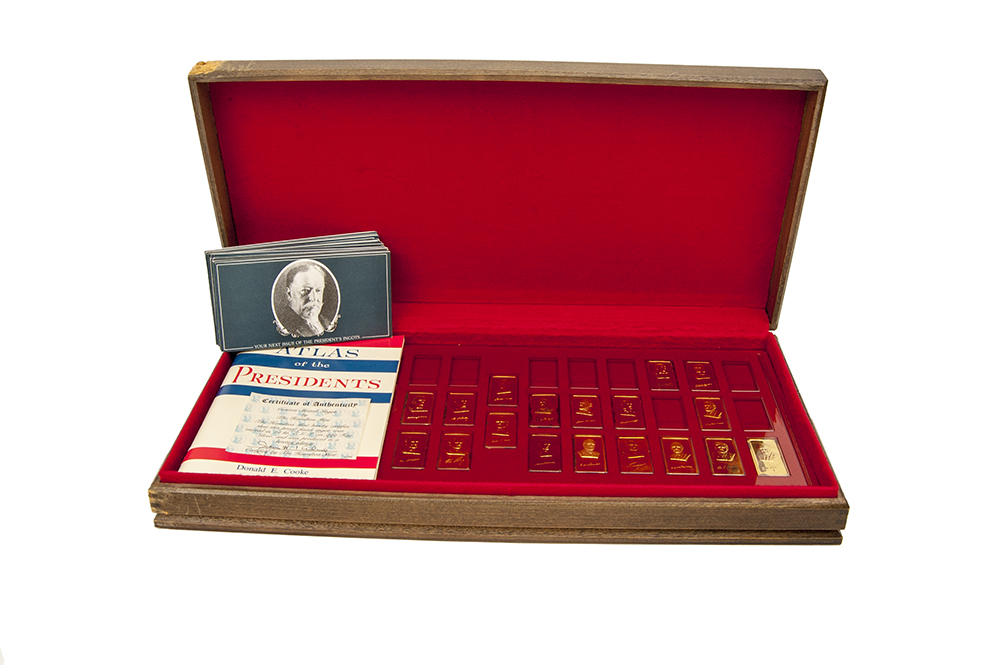 The Hamilton Mint Presidents 24kt EGP on 999 Fine Silver Ingots