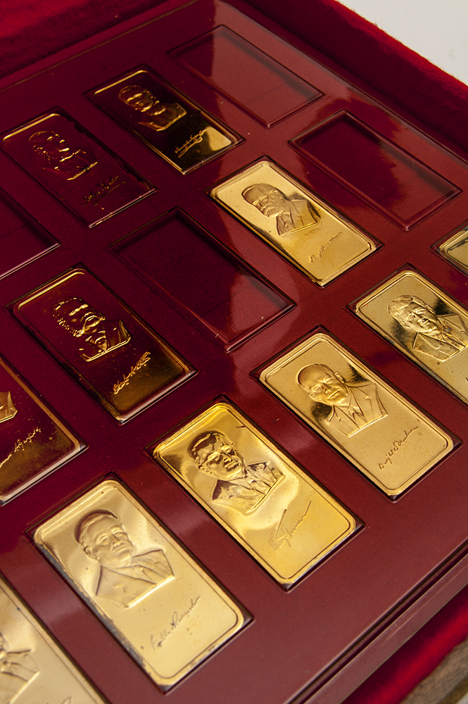 The Hamilton Mint Presidents 24kt EGP on 999 Fine Silver Ingots