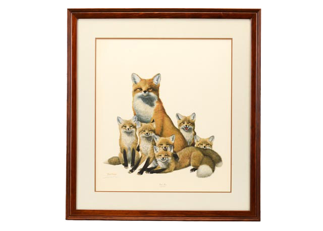 Orginal Ray Harm "Red Fox" Limited Edition Wildlife Print