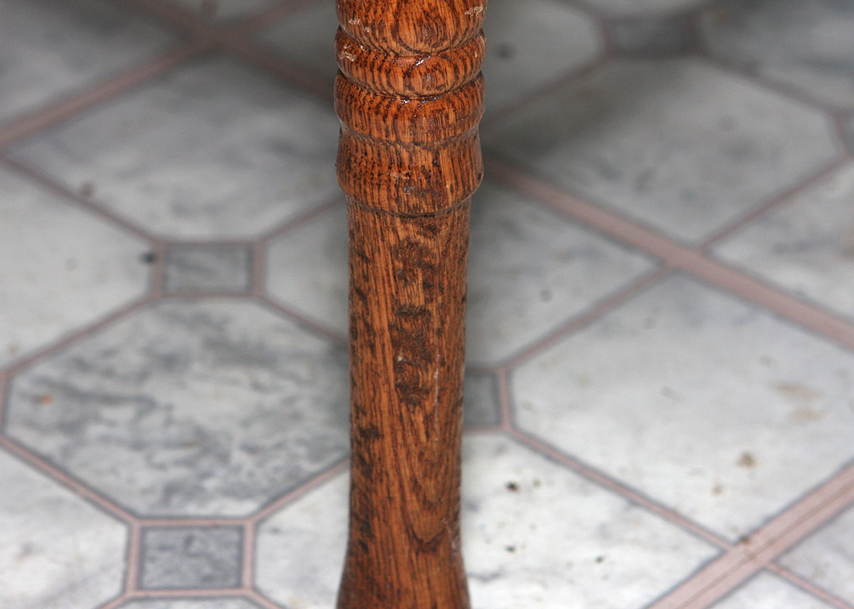 Four Oak Spindle Back Dining Chairs