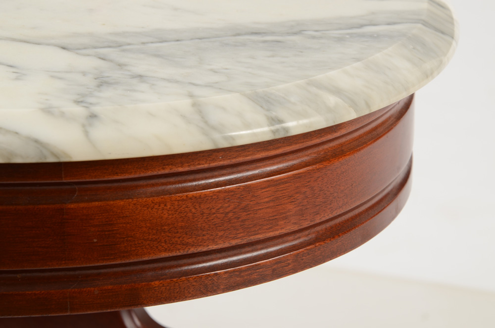 Victorian Style Marble-Top Coffee Table