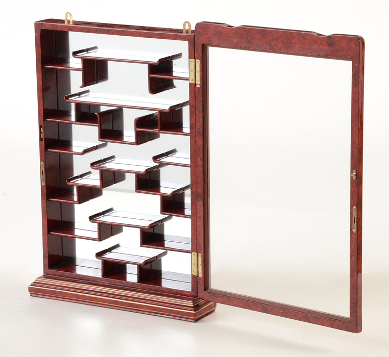 Asian Inspired Wall Mounted Curio Cabinet