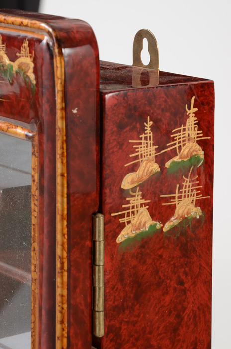 Asian Inspired Wall Mounted Curio Cabinet