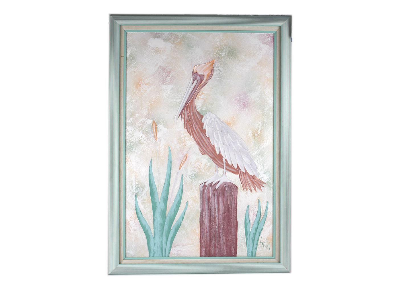 Textured Painting of Bird by Richard Selix