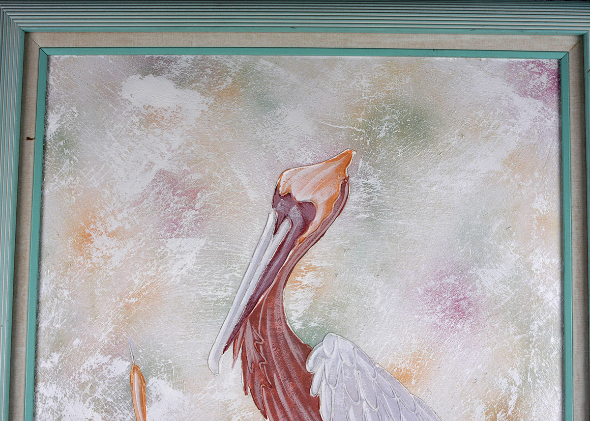 Textured Painting of Bird by Richard Selix