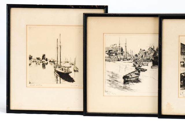 Set of Four Lionel Barrymore Talio-Crome Reproduction Prints