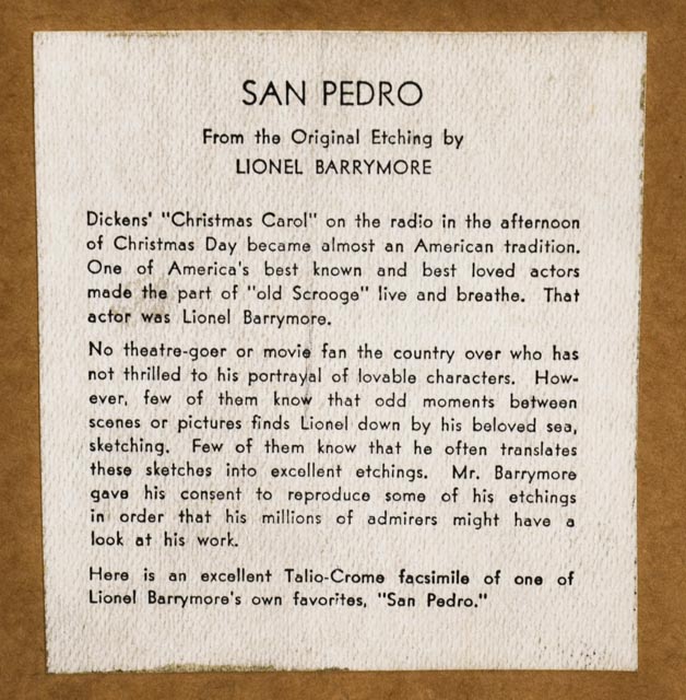 Set of Four Lionel Barrymore Talio-Crome Reproduction Prints