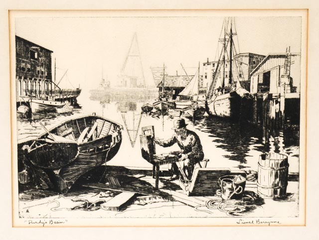 Set of Four Lionel Barrymore Talio-Crome Reproduction Prints