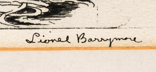 Set of Four Lionel Barrymore Talio-Crome Reproduction Prints