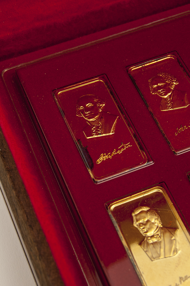 Hamilton Mint Presidents 24KT ECP on 999 Fine Silver Ingots