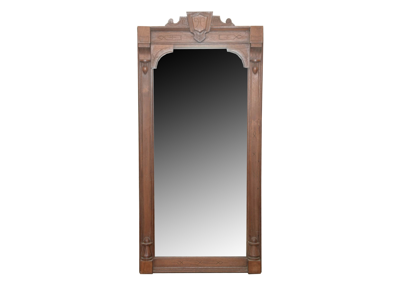 Antique Oak Framed Mirror