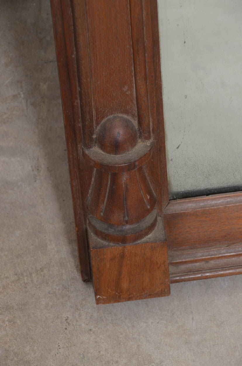 Antique Oak Framed Mirror