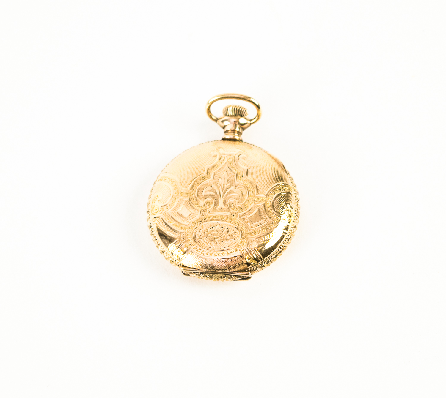 Ornate 1901 Ladies 14k Gold Filled Pocket Watch