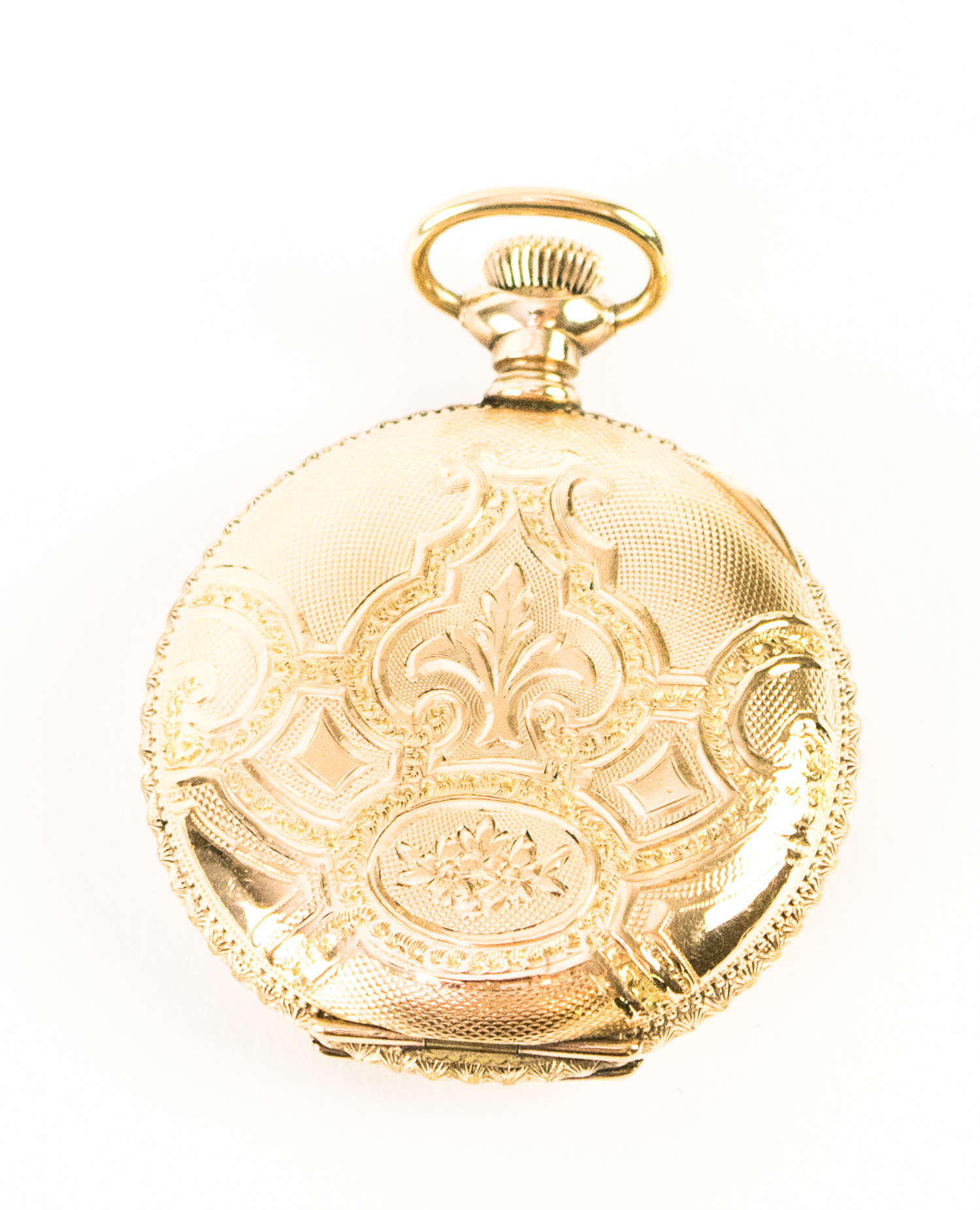 Ornate 1901 Ladies 14k Gold Filled Pocket Watch