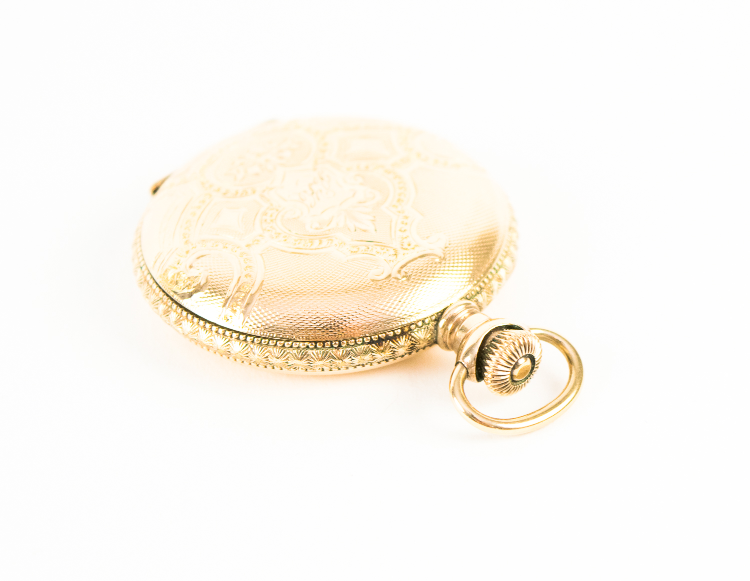 Ornate 1901 Ladies 14k Gold Filled Pocket Watch