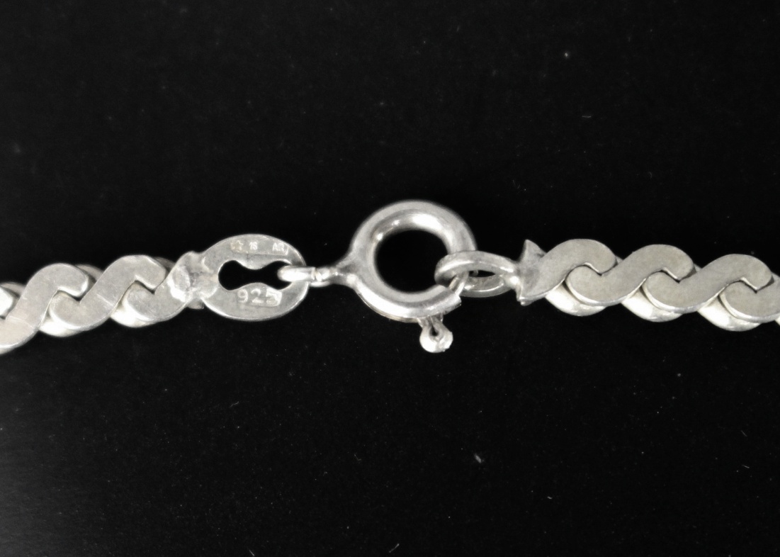 Sterling Silver Double Scalloped Chain Bracelet