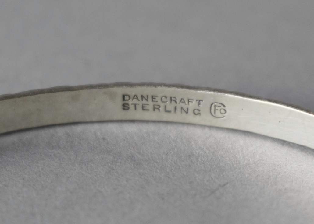 Danecraft Sterling Silver Floral Bangle Bracelet
