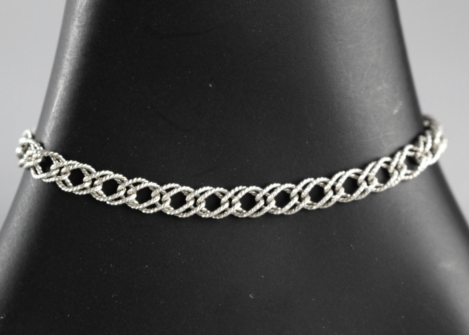 Milor Sterling Silver Diamond Cut Double Link Bracelet