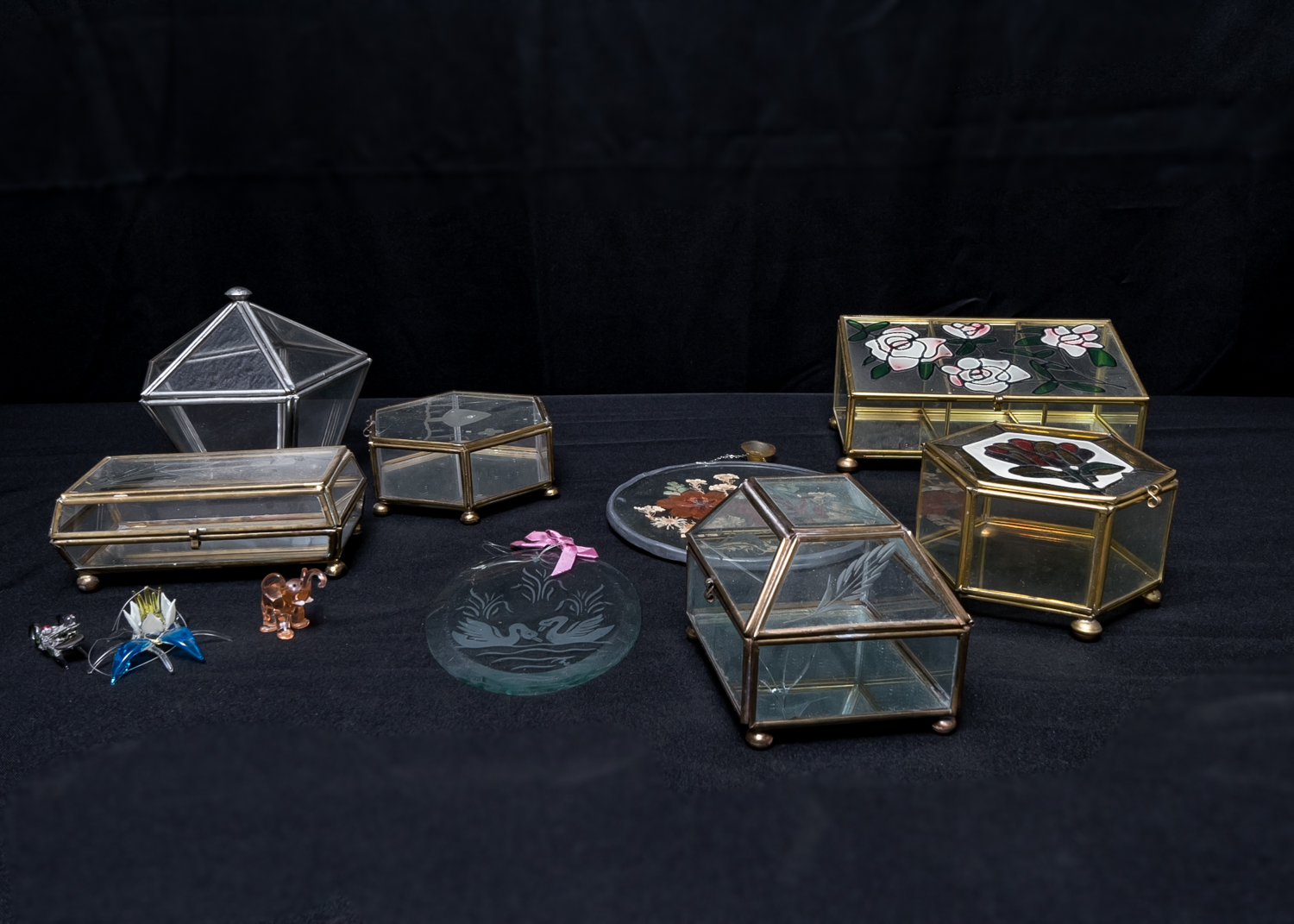 Decorative Glass Keepsake Boxes