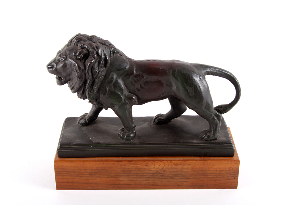 Vintage Antoine Louis Bayre Replica Plaster "Walking Lion"