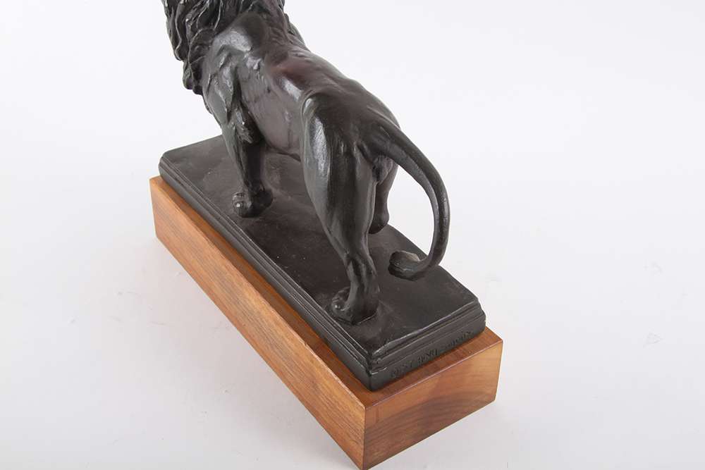 Vintage Antoine Louis Bayre Replica Plaster "Walking Lion"