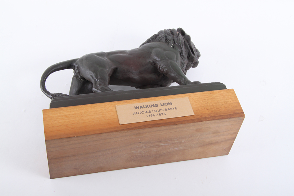 Vintage Antoine Louis Bayre Replica Plaster "Walking Lion"