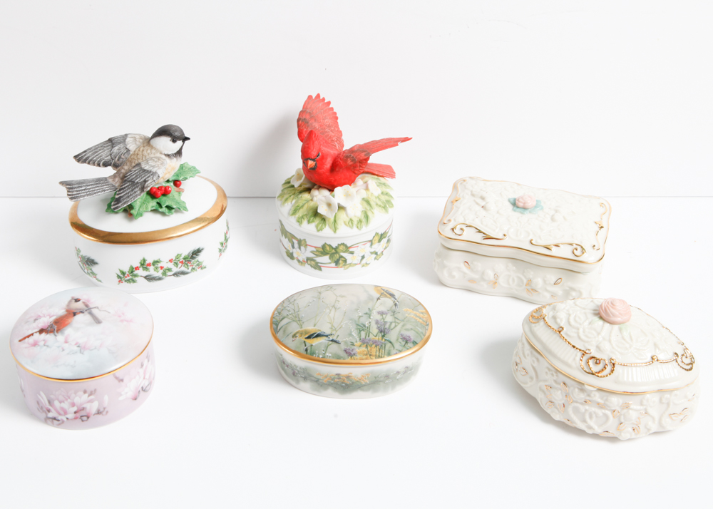Decorative Lenox Fine Porcelain Music Boxes