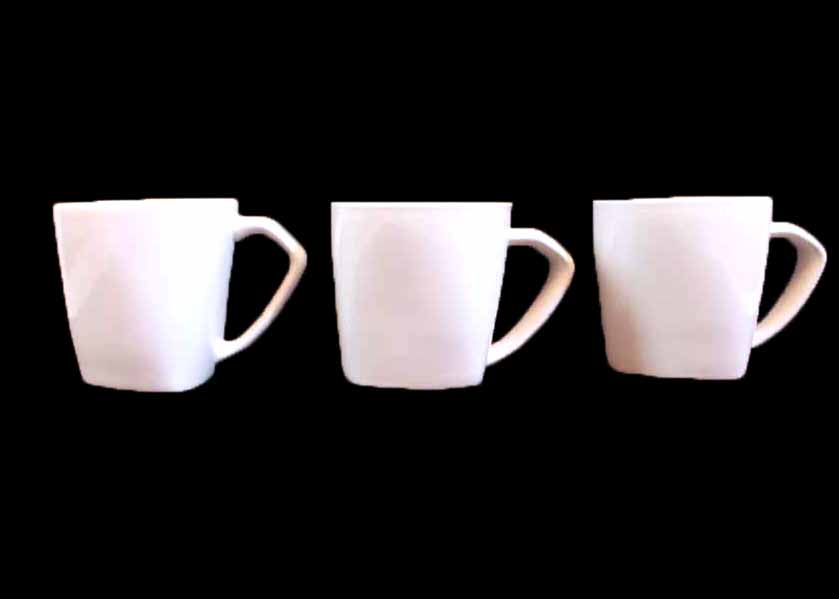 Set of Three Vintage Buffalo China Heavy Restaurant Ware Mugs