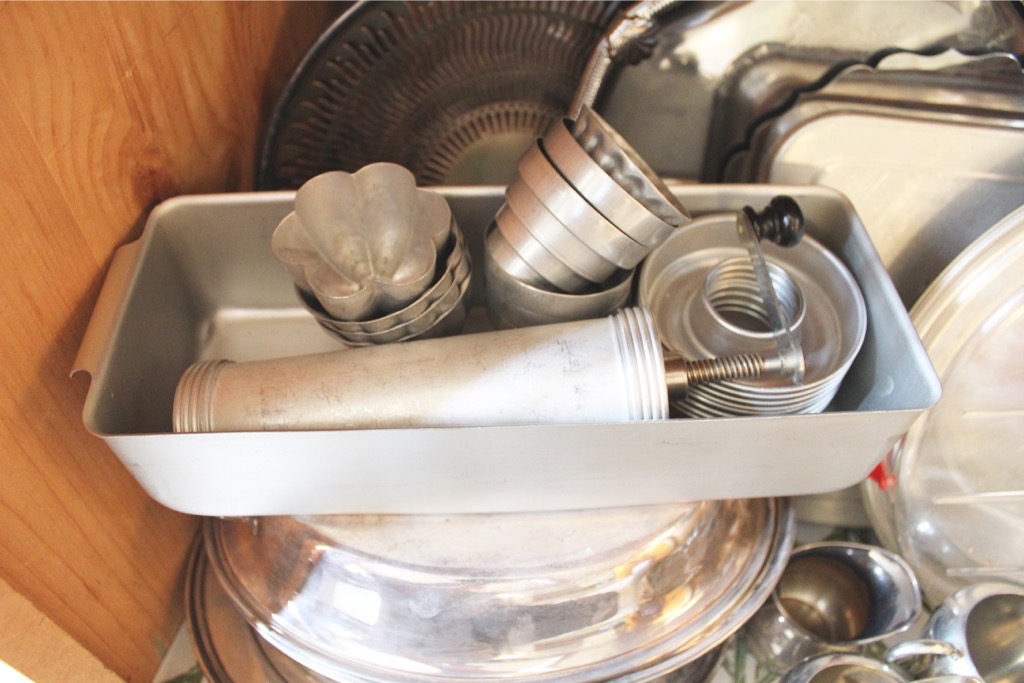 Large Collection of Vintage Silver Plate Items and Cookware