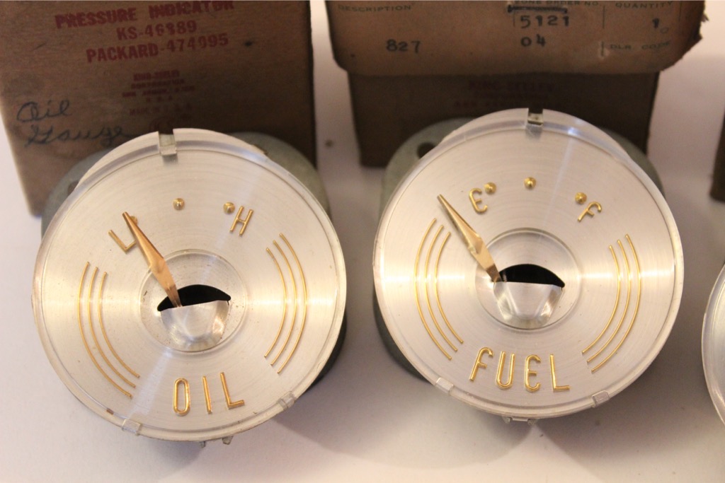 Set of Vintage 1950's Packard Gauges With Sending Unit