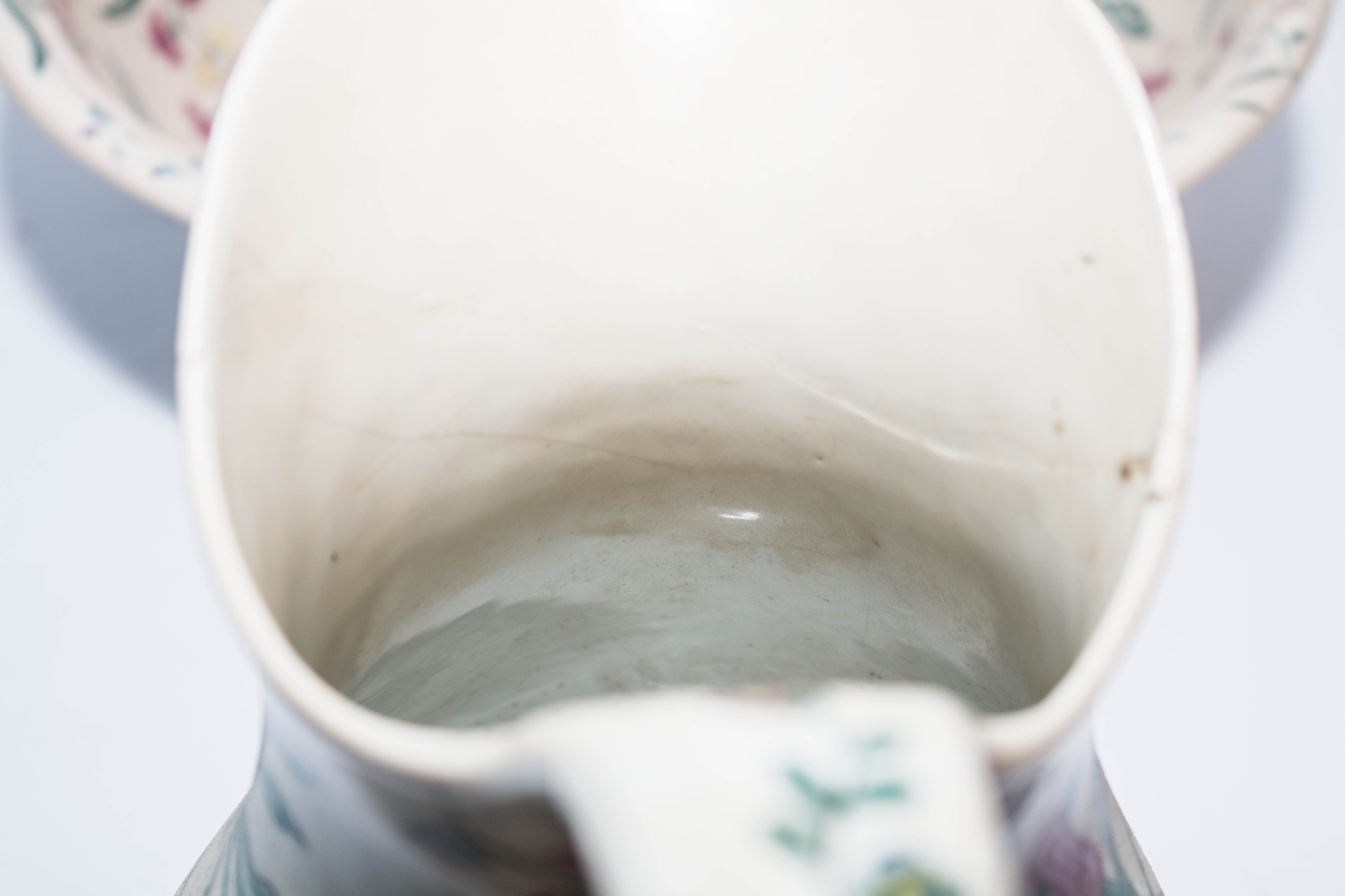 Ceramic Floral PItcher and Bowl
