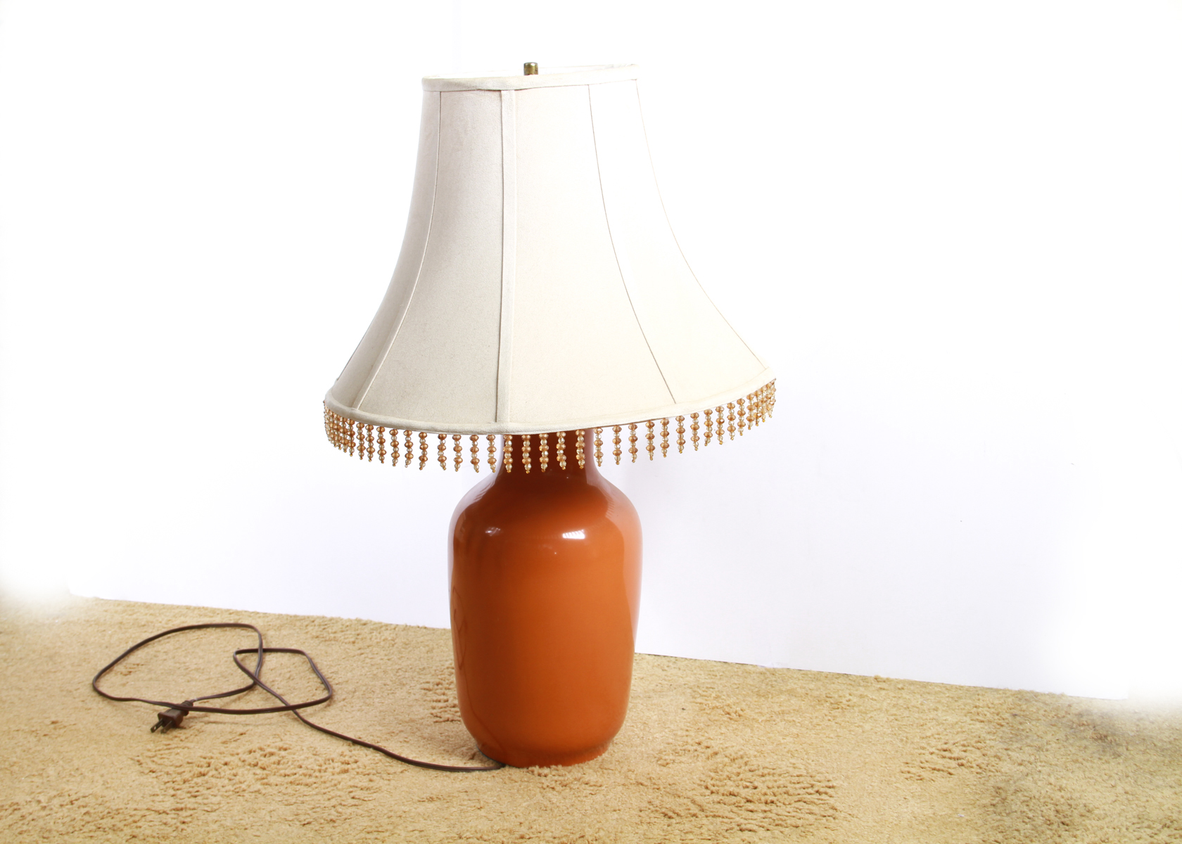 Vintage Orange Lamp