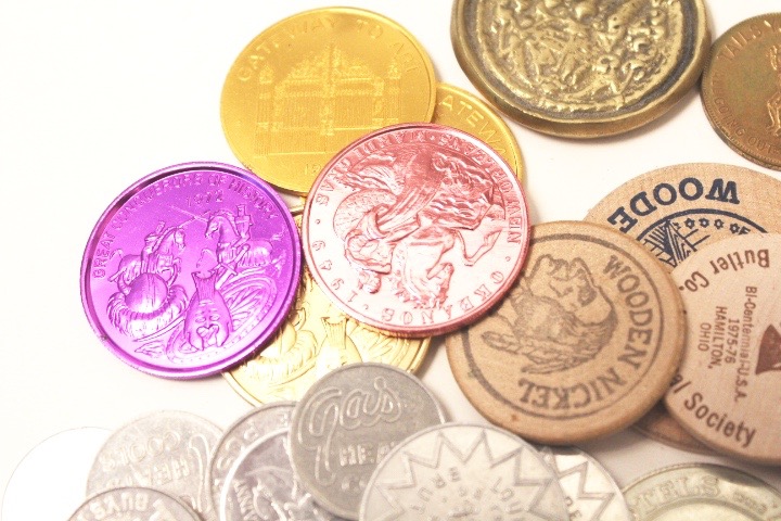 Vintage and Antique, Tokens, Pins, and Coins