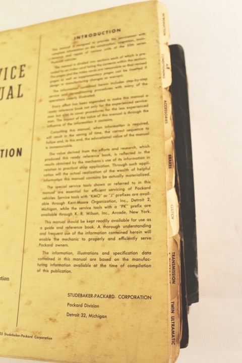 Group of Five Vintage Packard Service Manuals