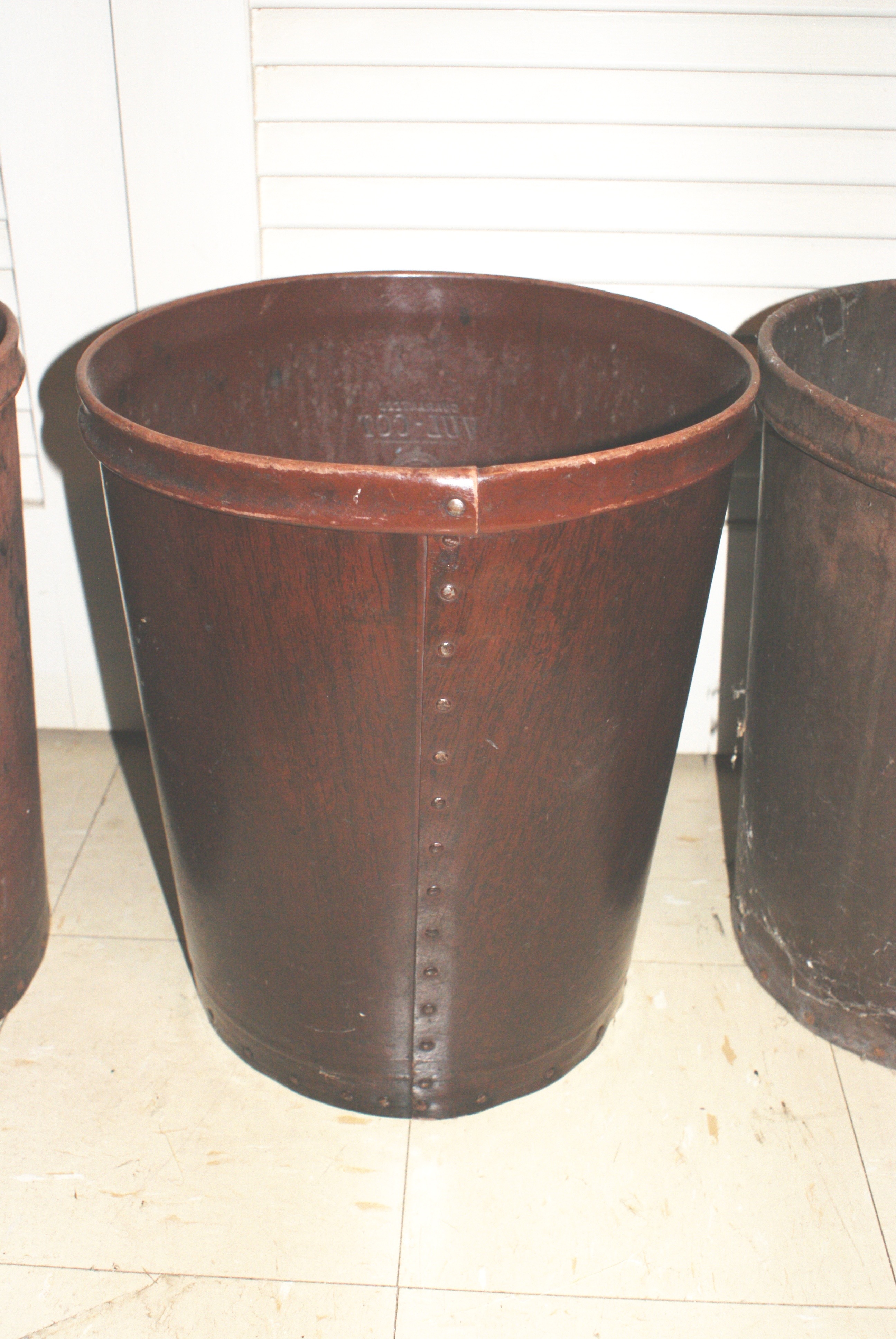Collection of Four Antique Trash Cans