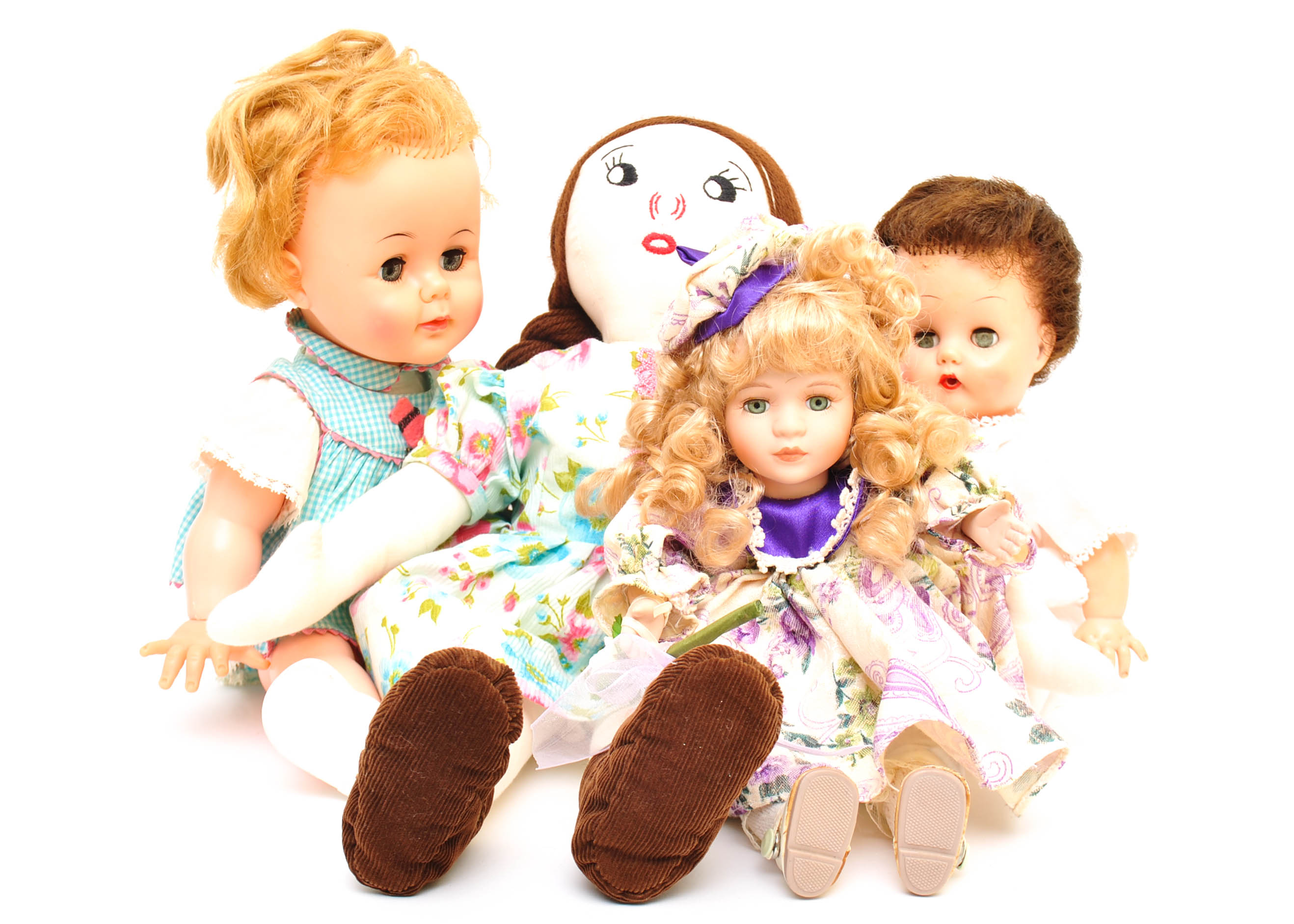 Mixed Collection of Four Dolls