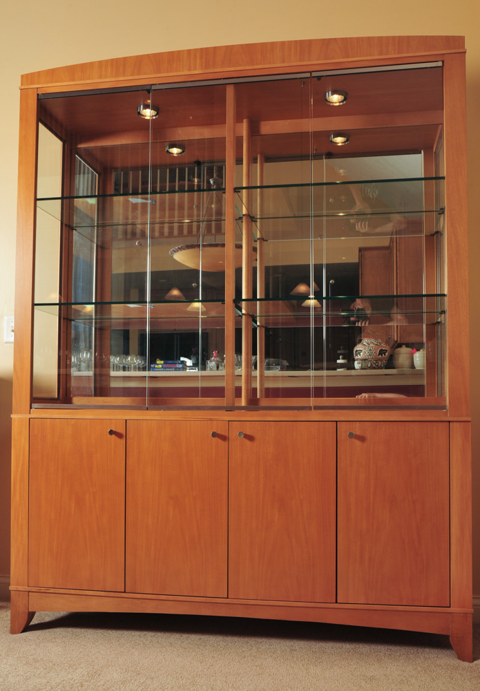 Blonde Ethan Allen Contemporary China Cabinet