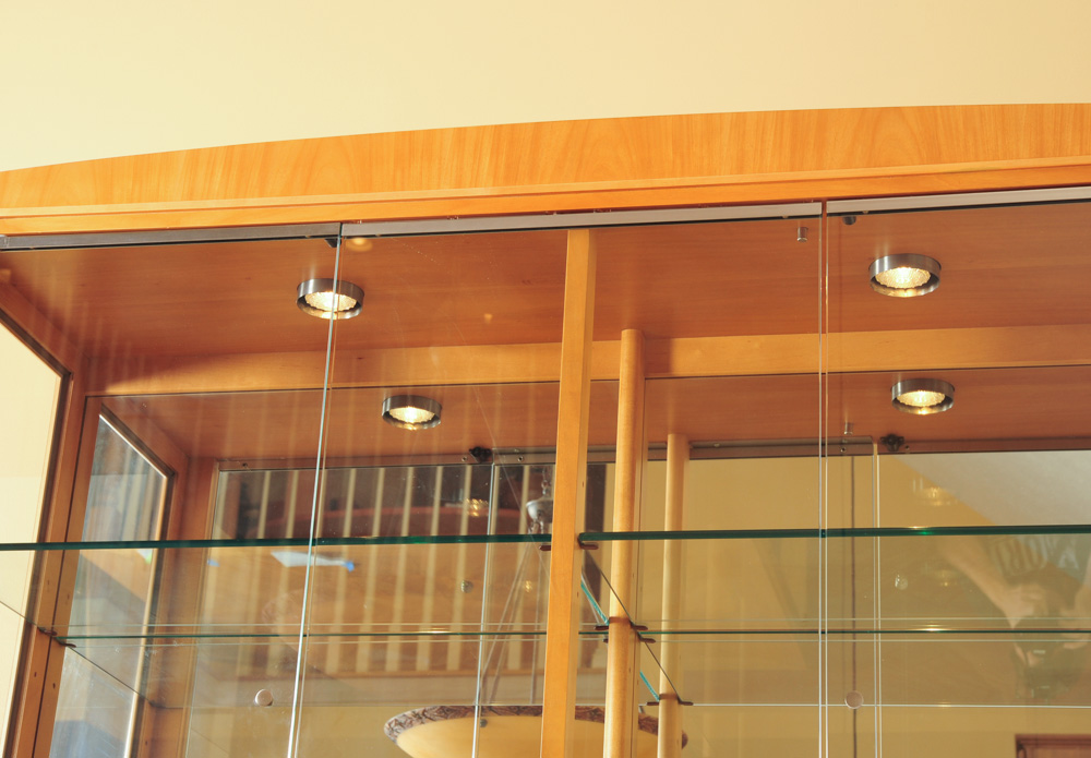 Blonde Ethan Allen Contemporary China Cabinet