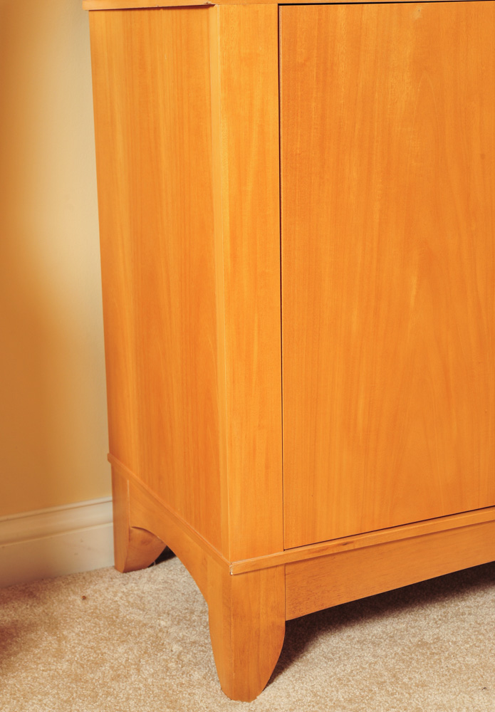 Blonde Ethan Allen Contemporary China Cabinet