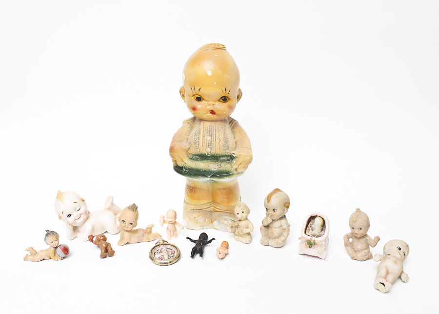 Group of Kewpie-Style Dolls