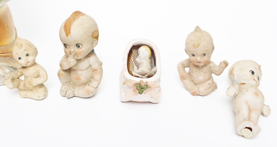 Group of Kewpie-Style Dolls