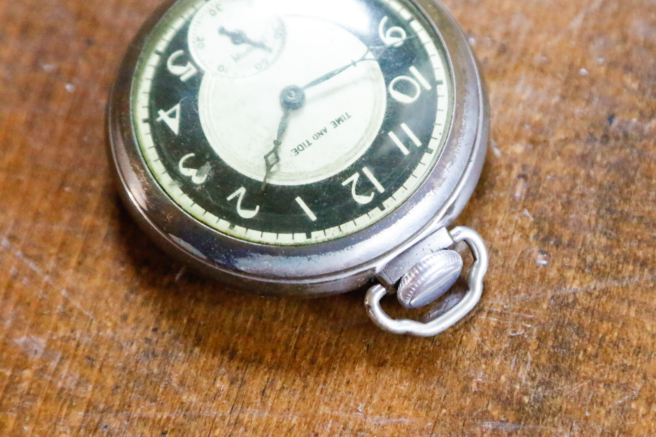 Vintage Ingraham Time & Tide Pocket Watch