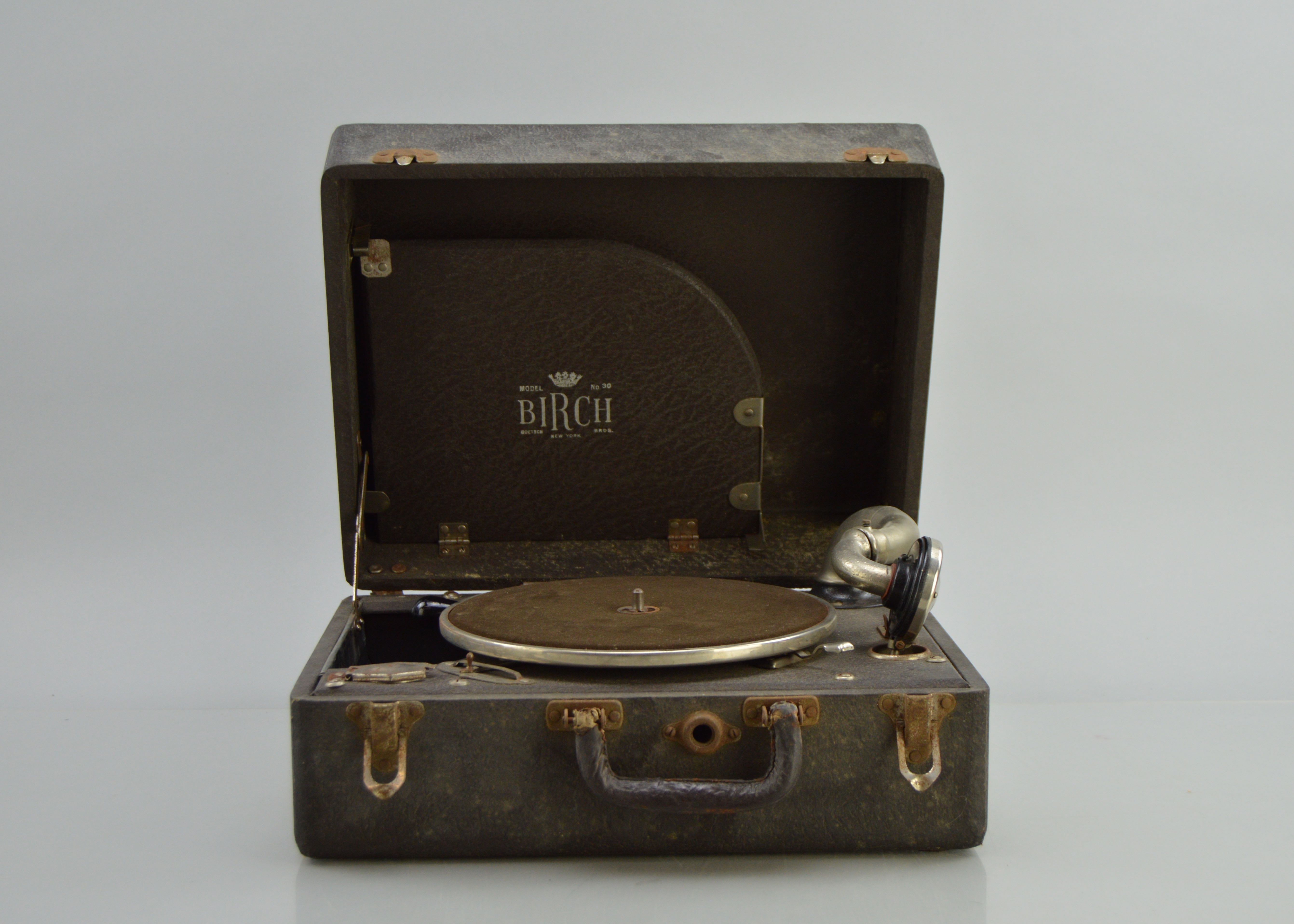 Circa 1920s Birch Boetsch Portable Phonograph
