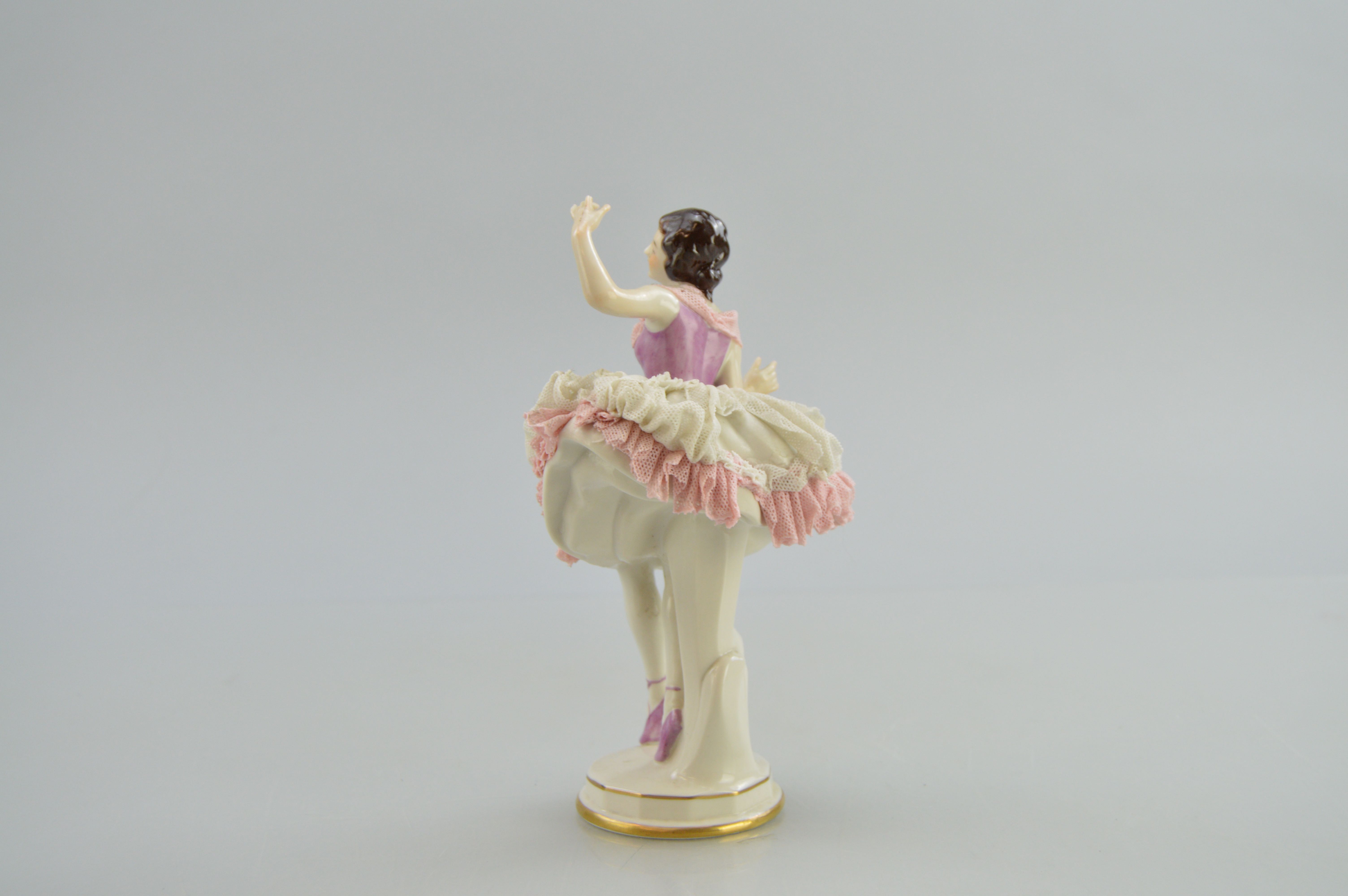 Volkstedt Dresden Lace Ballerina Figurine