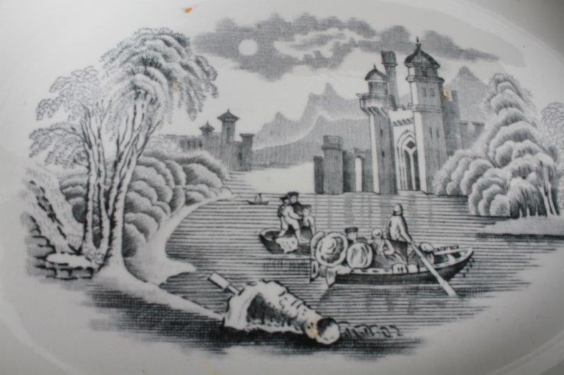 Antique Hill Pottery Rhine Lidded Serving Dish