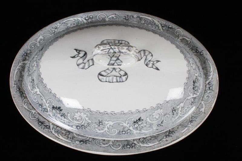 Antique Hill Pottery Rhine Lidded Serving Dish