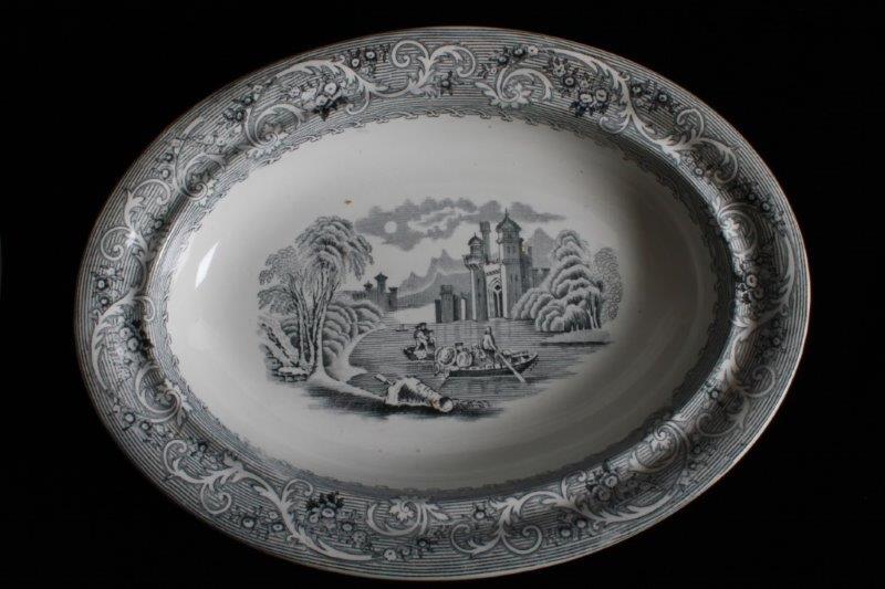 Antique Hill Pottery Rhine Lidded Serving Dish