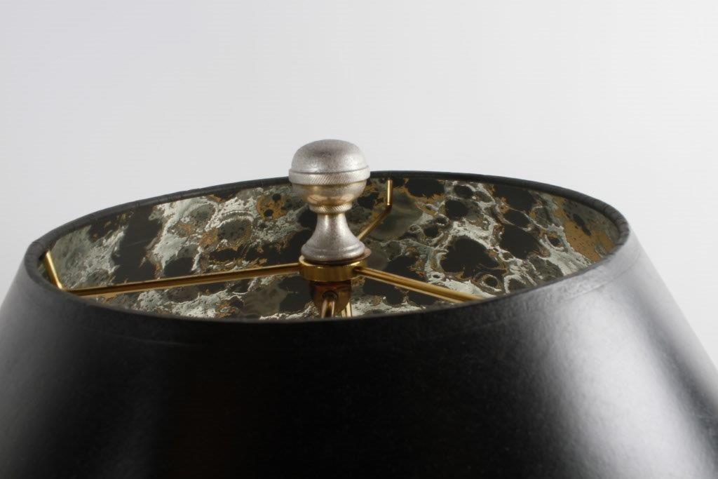 Frosted Chrome Metal Urn Style Table Lamp