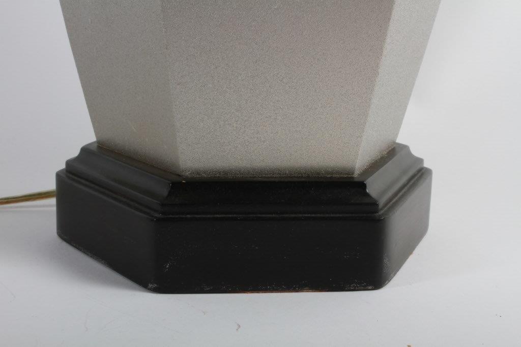 Frosted Chrome Metal Urn Style Table Lamp