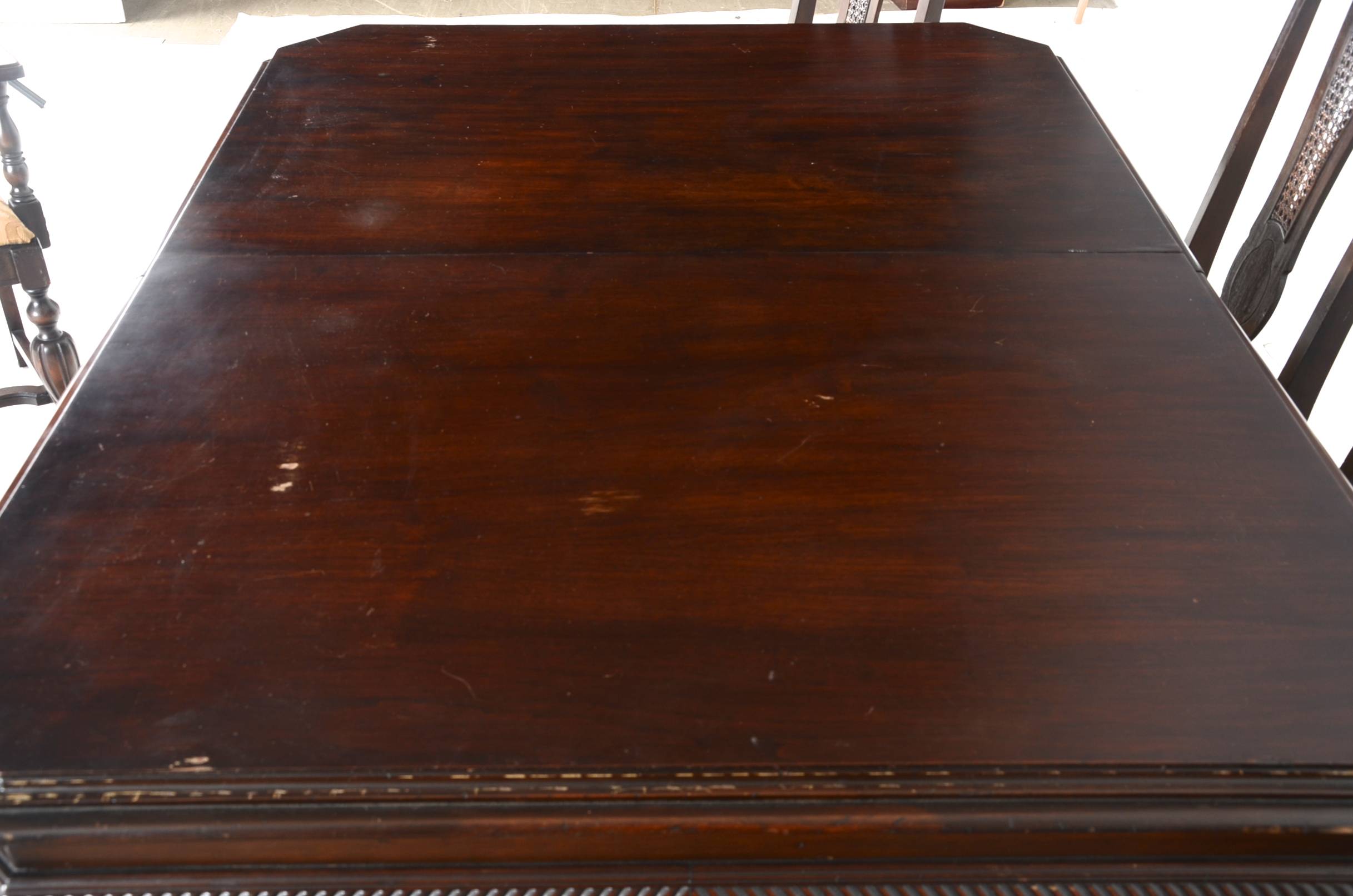 1920s Jacobean Style Dining Table and Six Chairs